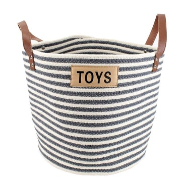 Cotton Rope Pet Toy Storage Basket 19 » Pets Impress