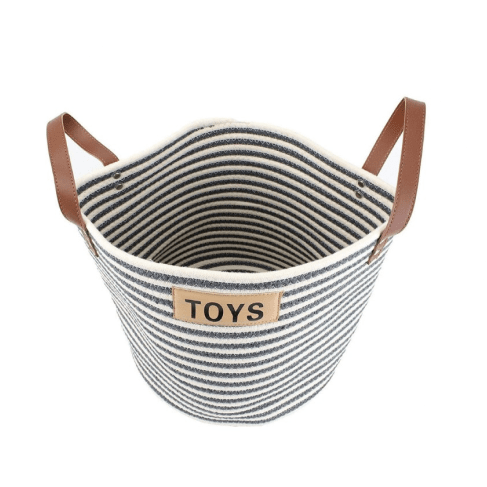 Cotton Rope Pet Toy Storage Basket 18 » Pets Impress