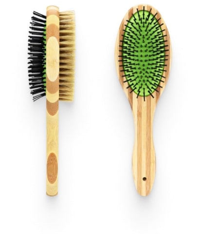 Dual Sided Bamboo Grooming Brush 10 » Pets Impress