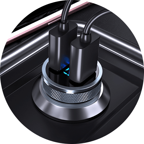 Intelligent Digital Volt Dual-USB Charger Port