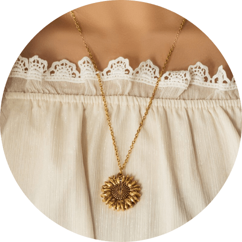 Sunshine Sunflower Pendant Necklace