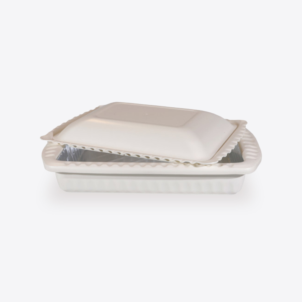 White Serving Carrier For Foil Pans