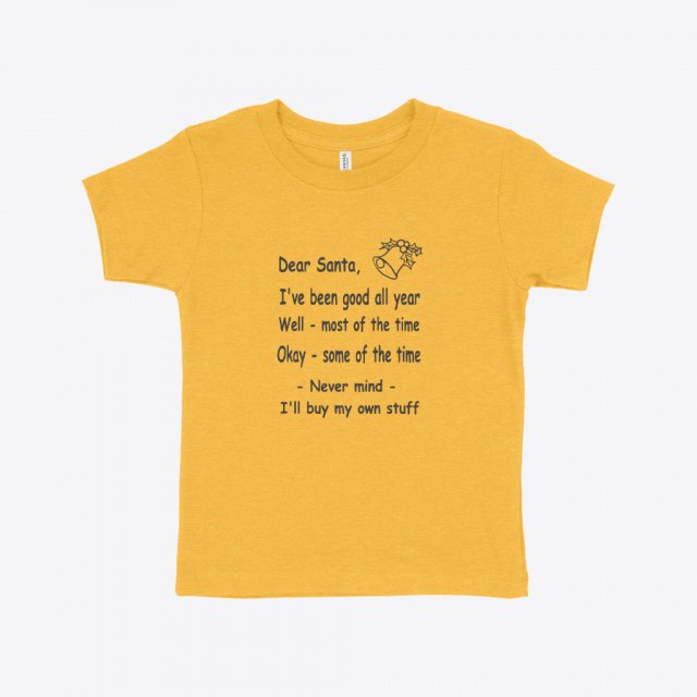 Letter To Santa Toddler Jersey Short-Sleeve T-Shirt