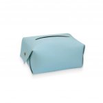 Blue Polyurethane Leather Tissue Box Cover - Image 2