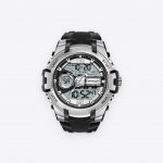 Black & Silver Digital Sports Watch for Men Fashion Jewelry and Accessories