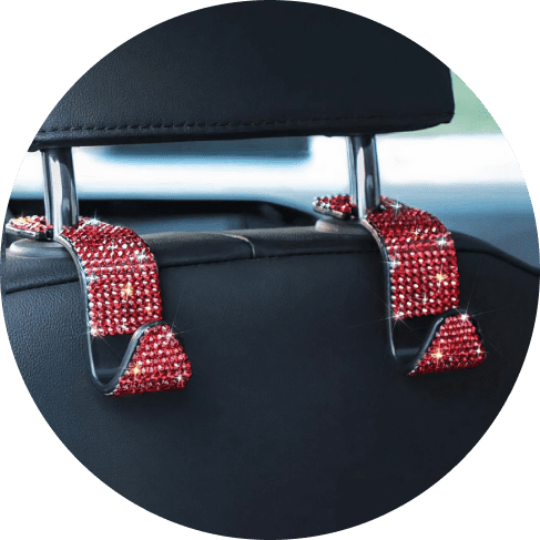 Rhinestone Plastic Car Headrest Bag Hook