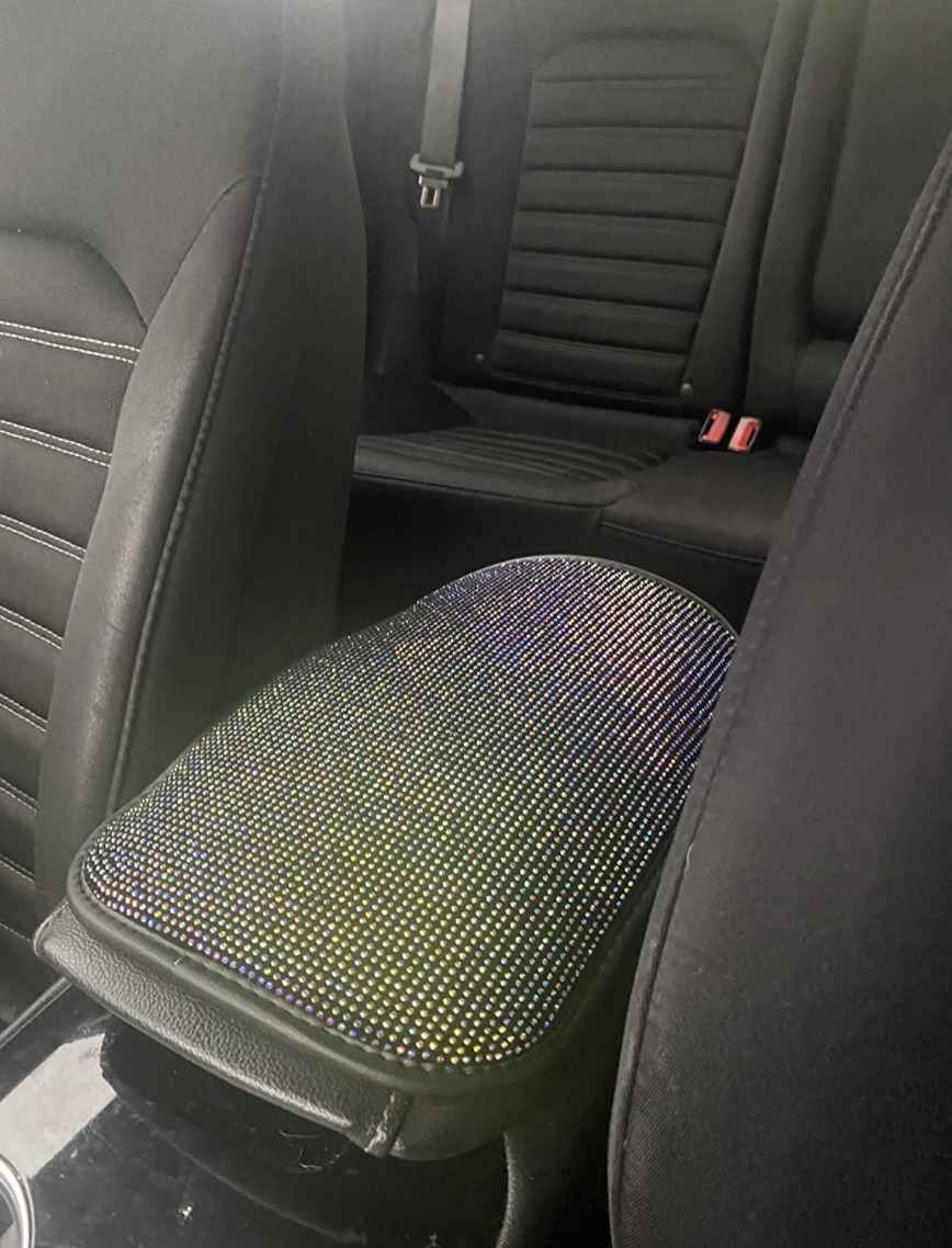 Blinged-Out Rhinestone Center Console Cover
