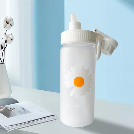 Plastic Water Bottle With Straw - The Fit Frontier