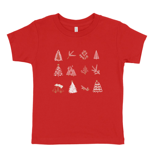 Mask Group Christmas Trees Toddler Jersey Short-Sleeve T-Shirt