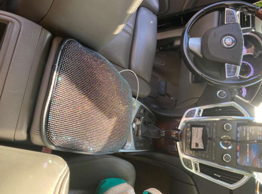 Blinged-Out Rhinestone Center Console Cover