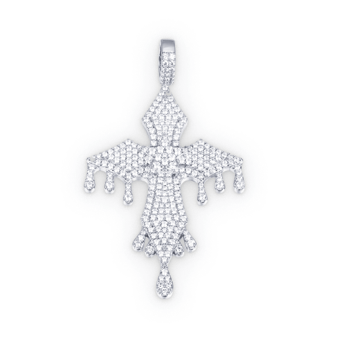 dripping cross pendant