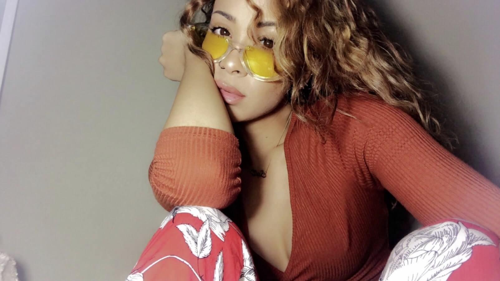 Women’s Yellow Retro Half-Frame Sunglasses