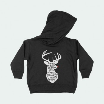Alternative view of Christmas Reindeer Toddler Hoodie