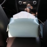 Blue Polyurethane Leather Tissue Box Cover - Image 5
