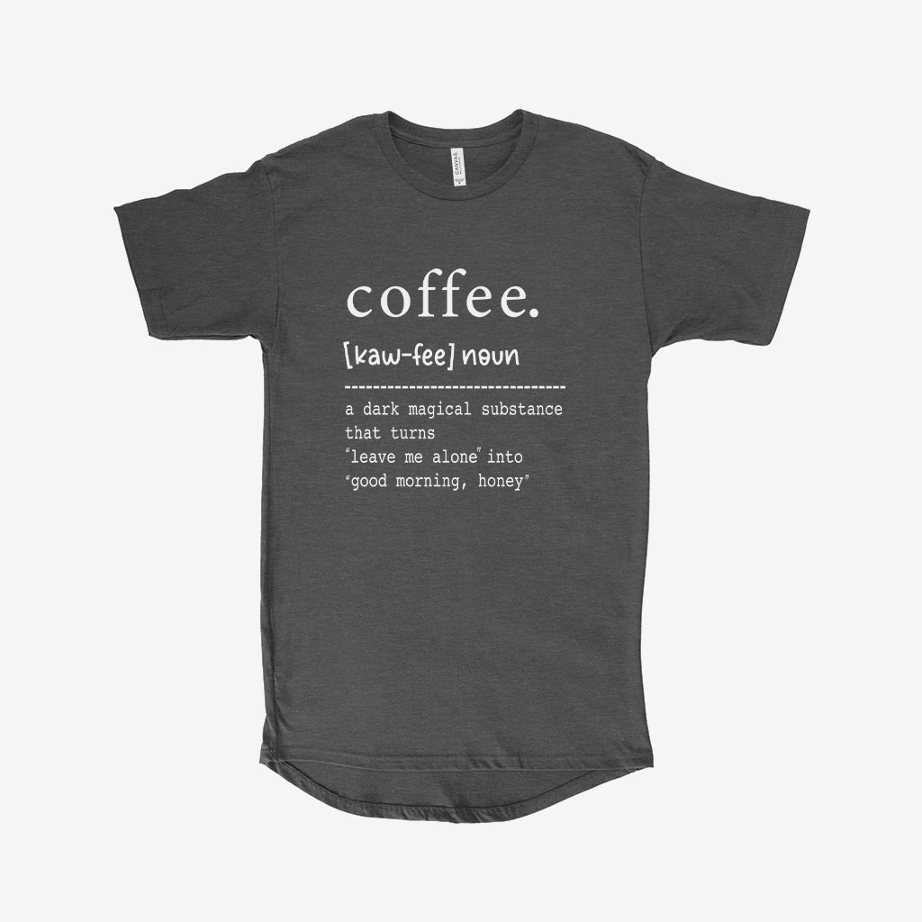 Coffee Definition Men’s Long Body Urban T-Shirt - Aalamey