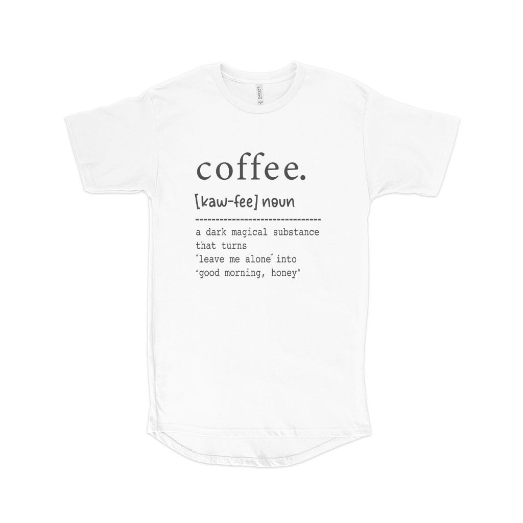 Coffee Definition Men’s Long Body Urban T-Shirt - Aalamey