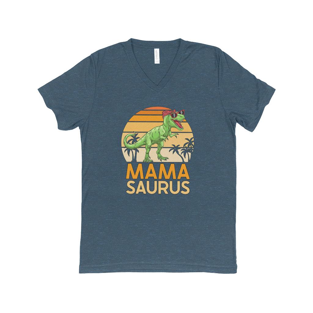 Triblend V-Neck Dinosaur Mom Shirt Triblend V-Neck Dinosaur Mom Shirt