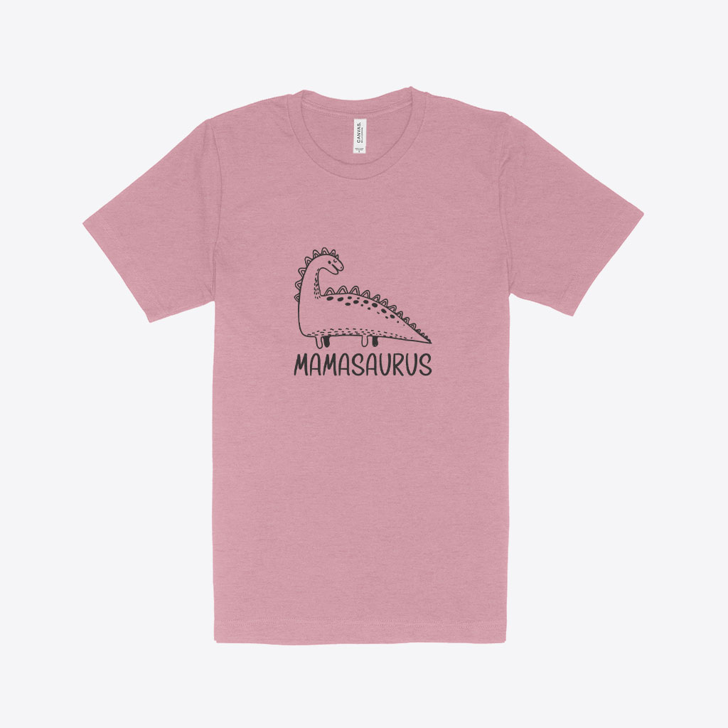 Mom Dinosaur Heather T-Shirt - ForeverKid Shop