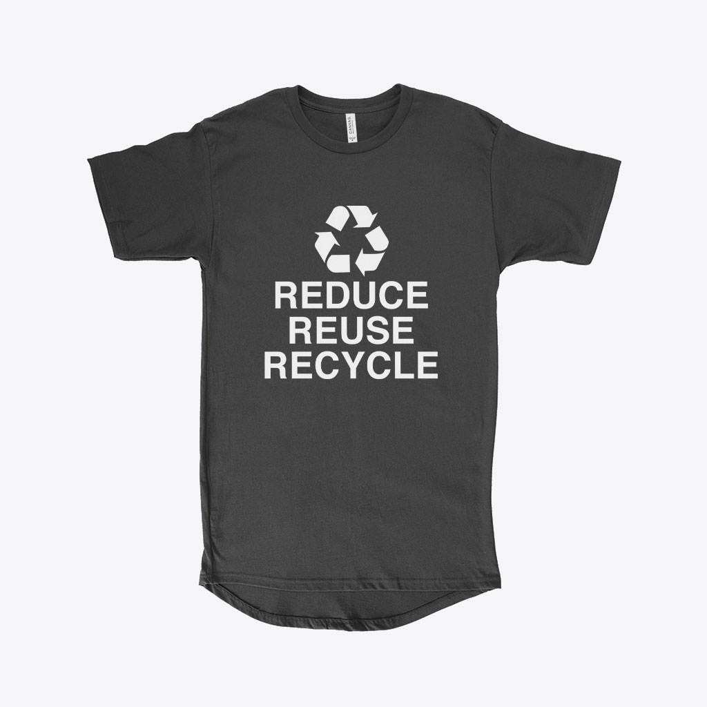 Reduce Reuse Recycle Men’s Long Body Urban T-Shirt - Aalamey
