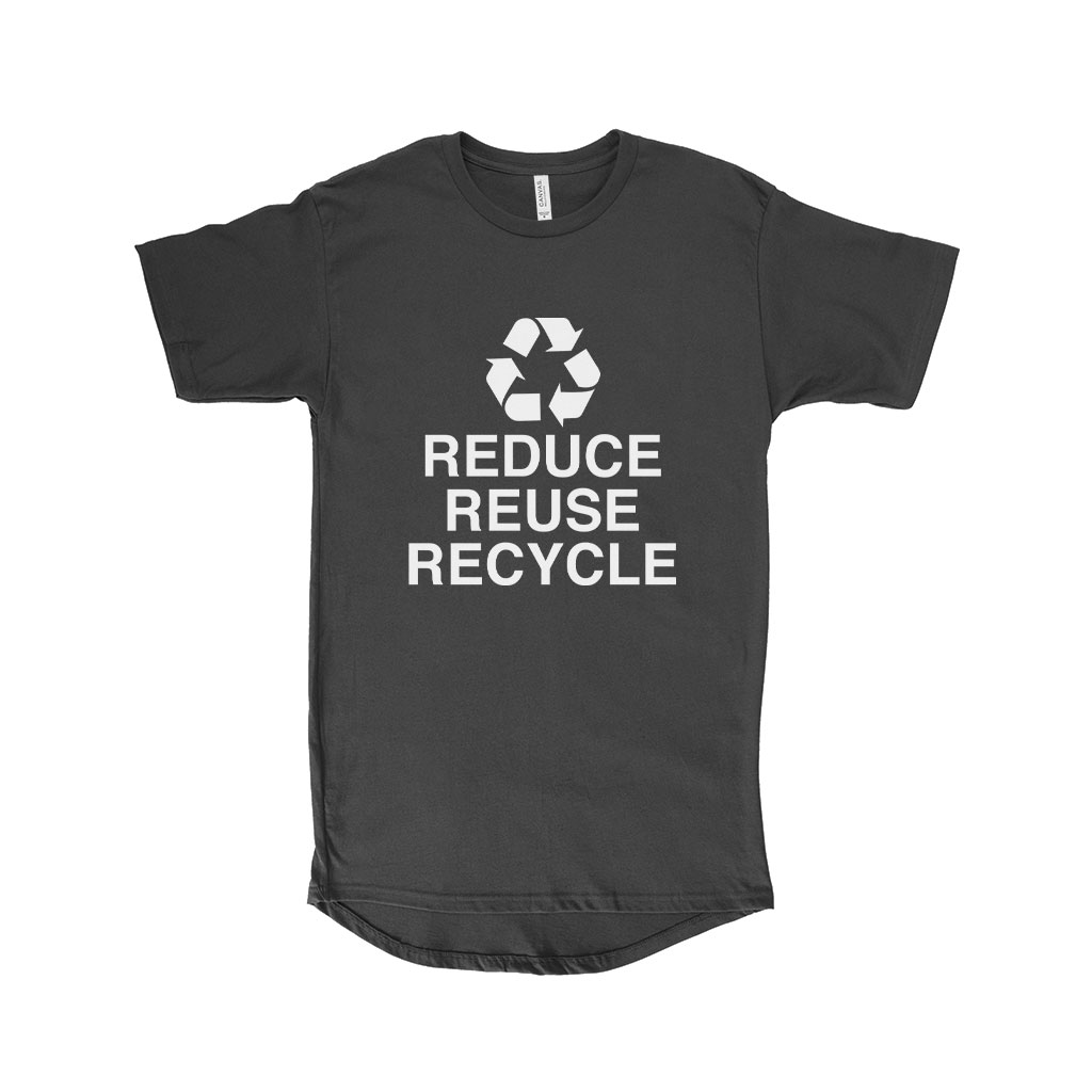 Reduce Reuse Recycle Men’s Long Body Urban T-Shirt