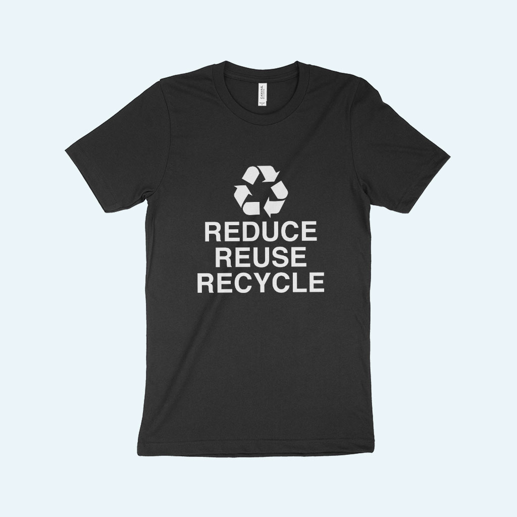 Reduce Reuse Recycle Unisex Jersey T-Shirt Made in USA - Aalamey