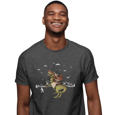 Jesus Riding Dinosaur T-Shirt10