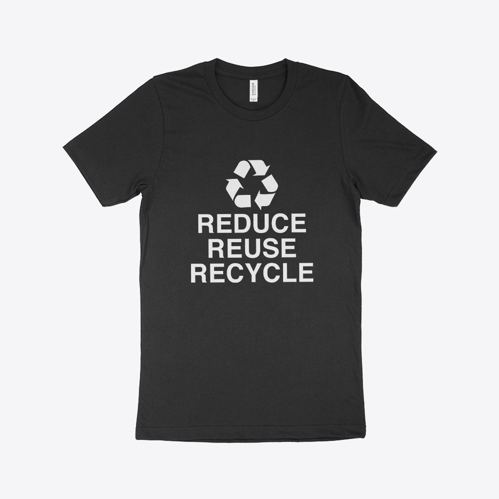 Reduce Reuse Recycle Unisex Jersey T-Shirt Made in USA - Aalamey