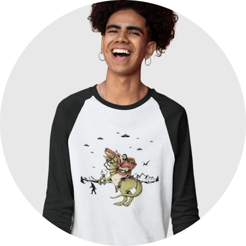 Jesus Riding Dinosaur T-Shirt8