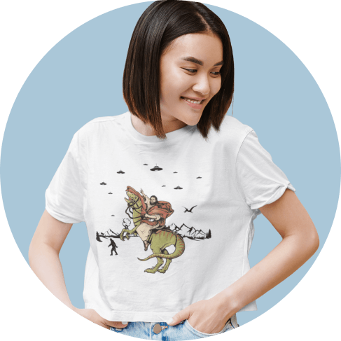 Jesus Riding Dinosaur T-Shirt15