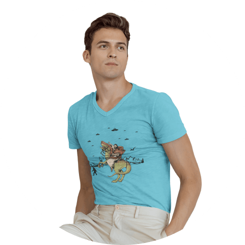 Jesus Riding Dinosaur T-Shirt5