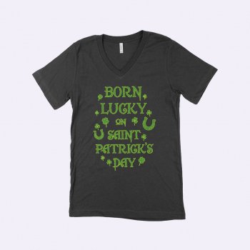 Alternative view of Birthday St. Patrick's Day V-Neck T-Shirt