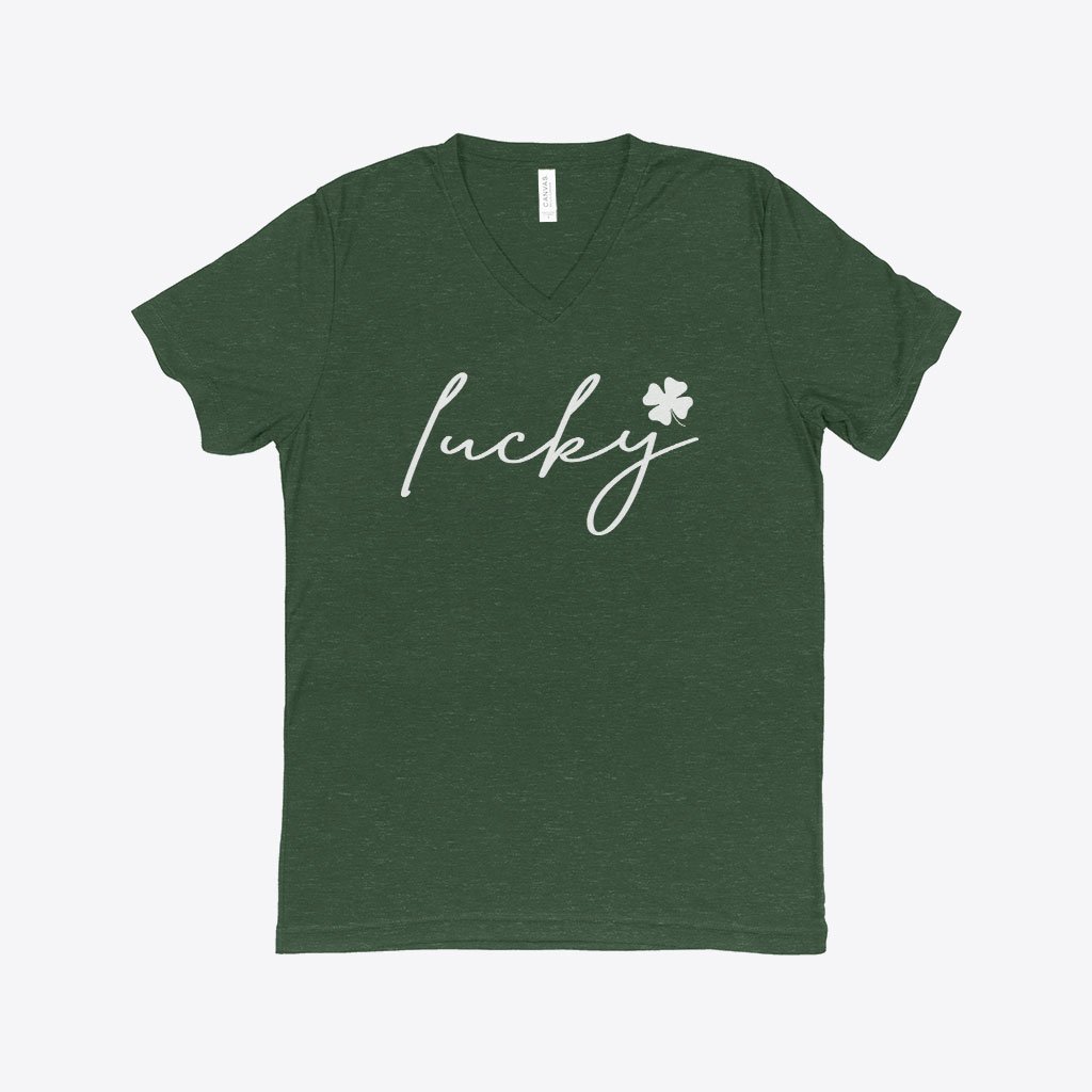 Green St. Patrick's Day Triblend V-Neck T-Shirt