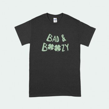 Alternative view of Bad and Boozy St. Patrick's Day Heavy Cotton T-Shirt