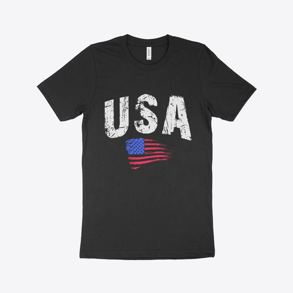 American Flag Tee Shirt Made in USA ‣ Heaven Oak