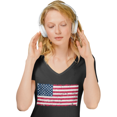 400x400 American Flag Women's T-Shirt
