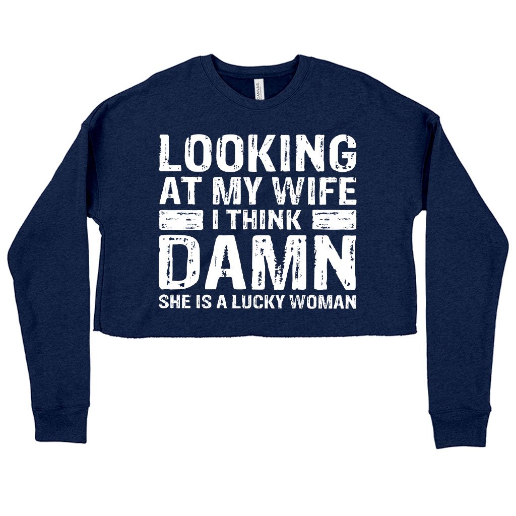 Women’s Cropped Fleece Looking at My Wife Funny Family Sweatshirt – Funny Wife Sweatshirts Chándal para Mujer Women's Cropped Fleece Looking at My Wife Funny Family Sweatshirt - Funny Wife Sweatshirts Chándal para Mujer