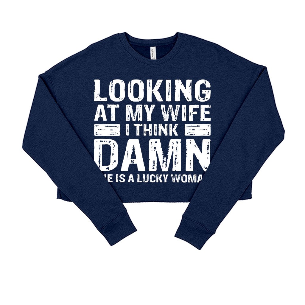 Women’s Cropped Fleece Looking at My Wife Funny Family Sweatshirt – Funny Wife Sweatshirts Chándal para Mujer Women's Cropped Fleece Looking at My Wife Funny Family Sweatshirt - Funny Wife Sweatshirts Chándal para Mujer