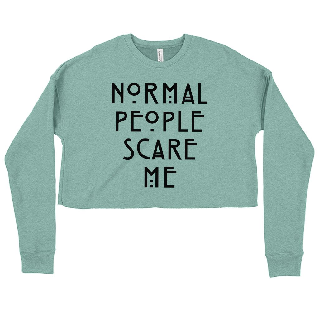 Women’s Cropped Fleece Normal People Scare Me Sweatshirt – Funny Adult Sweatshirts Chándal para Mujer Women's Cropped Fleece Normal People Scare Me Sweatshirt - Funny Adult Sweatshirts Chándal para Mujer