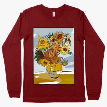 Van Gogh Sunflowers Long Sleeve T-Shirt - Art Print T-Shirts