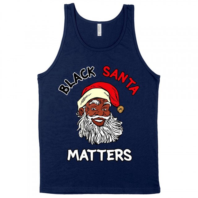 Black Santa Matters Tank - Black Christmas Tanks