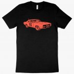 General Lee T-Shirt - Car T-Shirt MADE IN THE USA T-Shirts