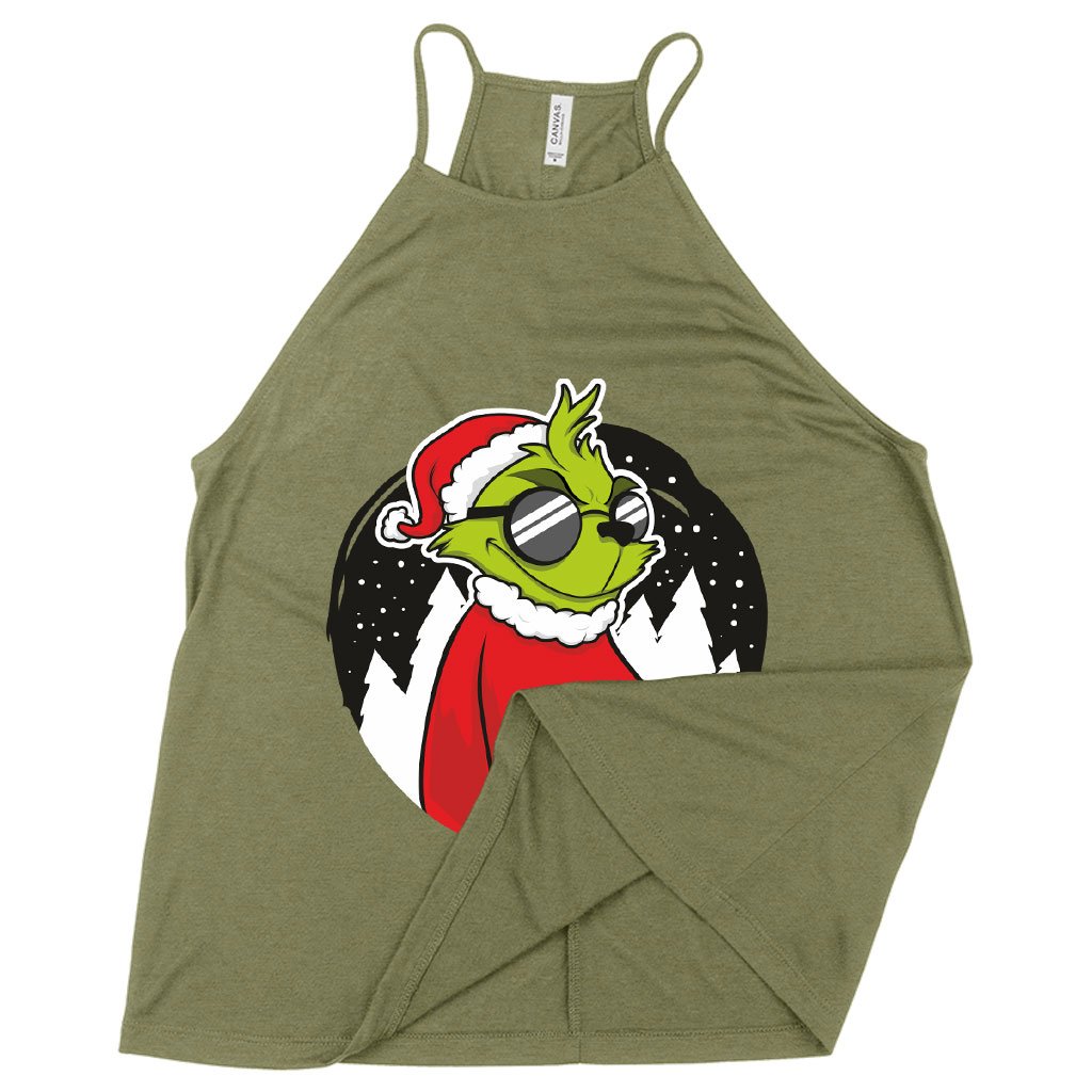 Women’s Flowy High Neck Grinch Tank – Christmas Funny Tank Christmas Collection Clothing Other MADE IN USA Brands Women's Flowy High Neck Grinch Tank - Christmas Funny Tank Christmas Collection Clothing Other MADE IN USA Brands
