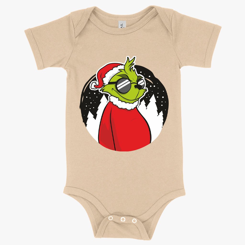 Baby Jersey Grinch Onesie - Christmas Funny Onesie