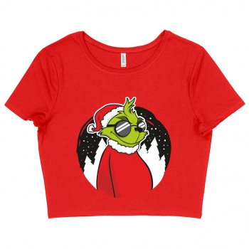 Alternative view of Women's Cropped Grinch T-Shirt - Christmas Funny T-Shirt