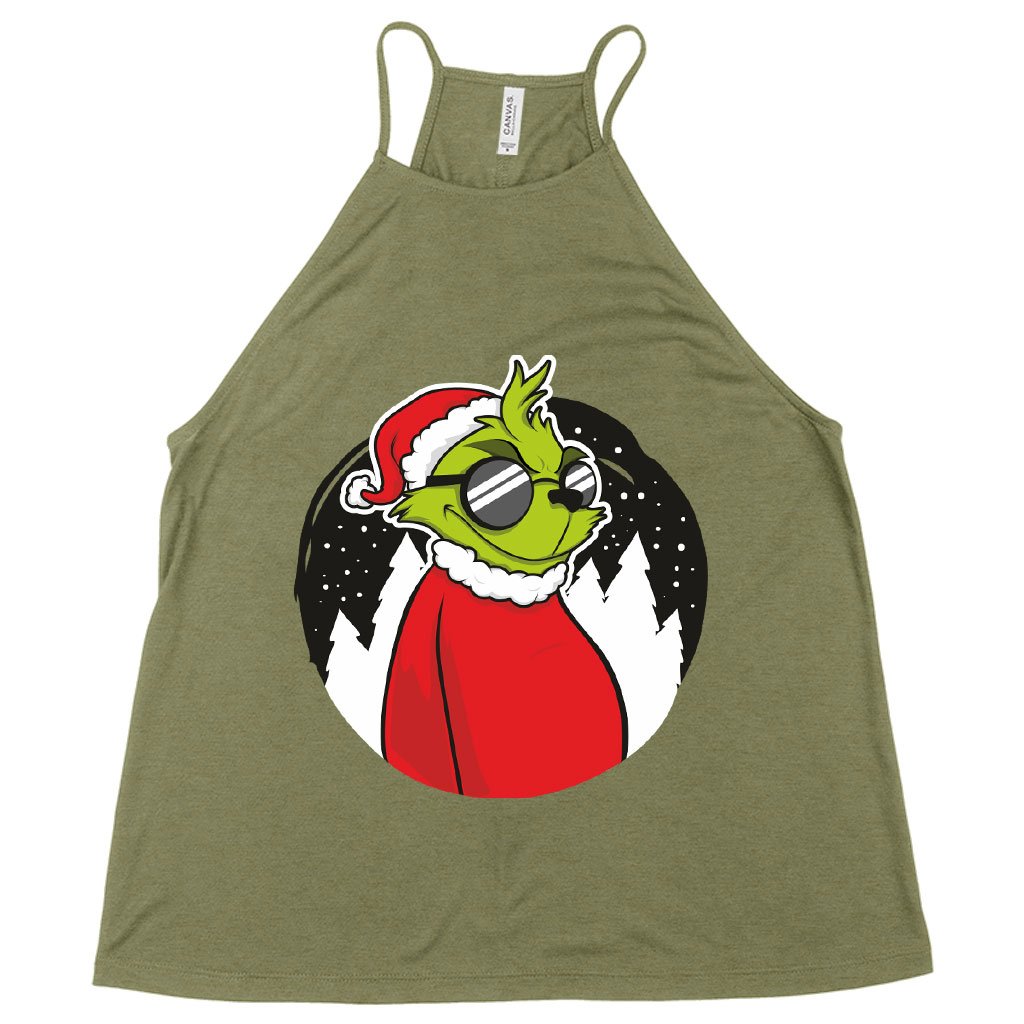Women’s Flowy High Neck Grinch Tank – Christmas Funny Tank Christmas Collection Clothing Other MADE IN USA Brands Women's Flowy High Neck Grinch Tank - Christmas Funny Tank Christmas Collection Clothing Other MADE IN USA Brands