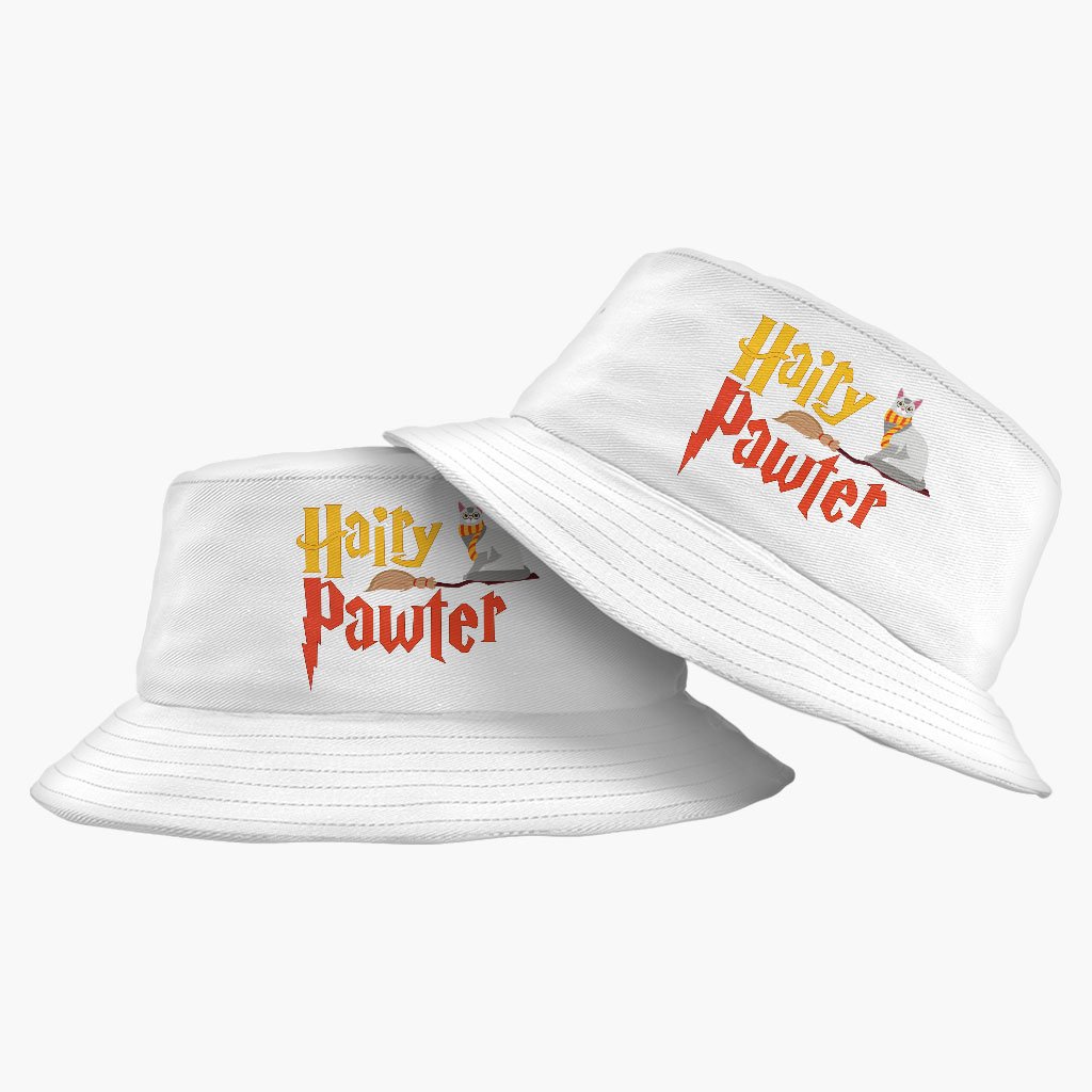 Hairy Pawter Bucket Hat Funny Cat Bucket Hat Graphic Hat