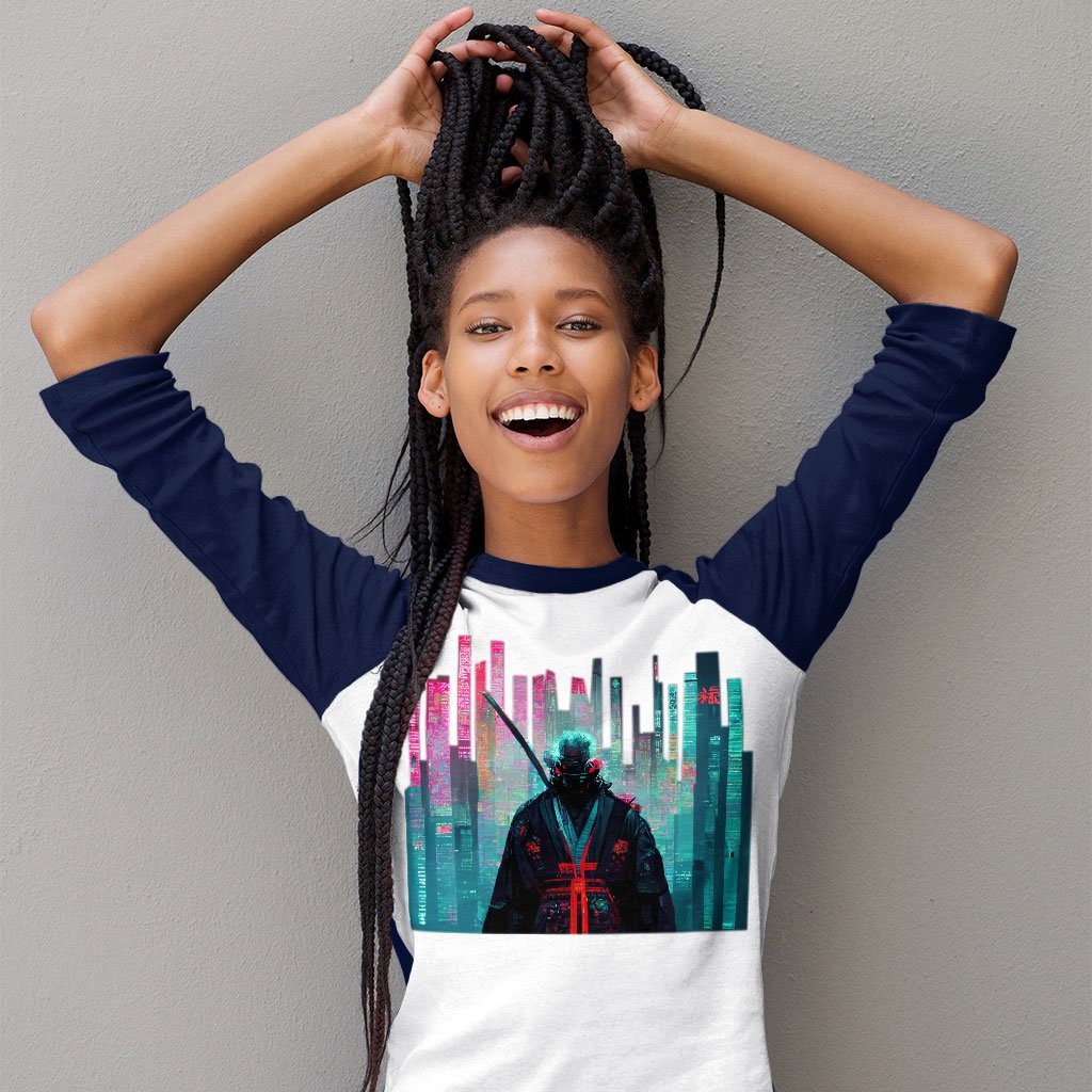 Samurai Warrior Baseball T-Shirt - Urban T-Shirt - Graphic Tee Shirt