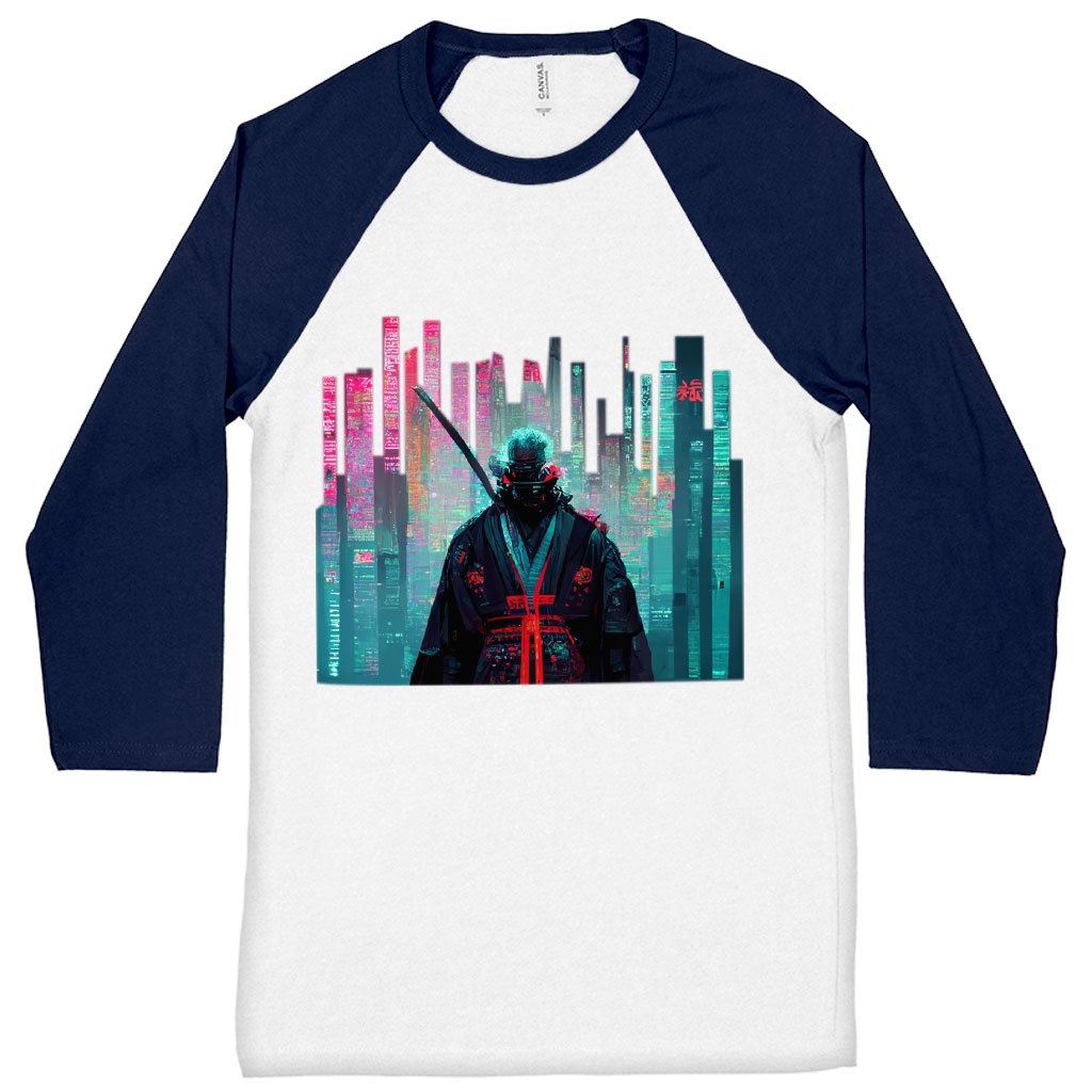 Samurai Warrior Baseball T-Shirt - Urban T-Shirt - Graphic Tee Shirt