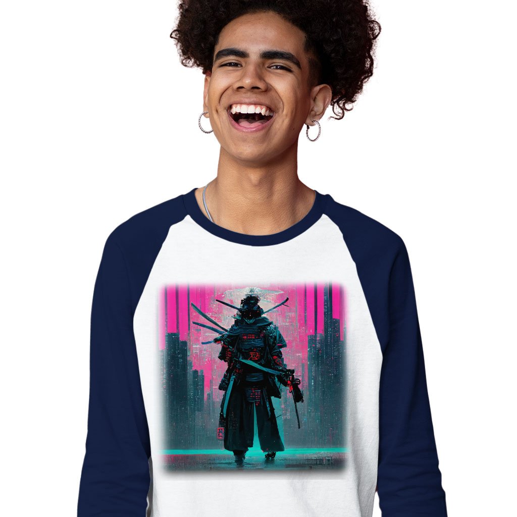 Samurai Style Baseball T-Shirt - Art T-Shirt - Urban Style Tee Shirt