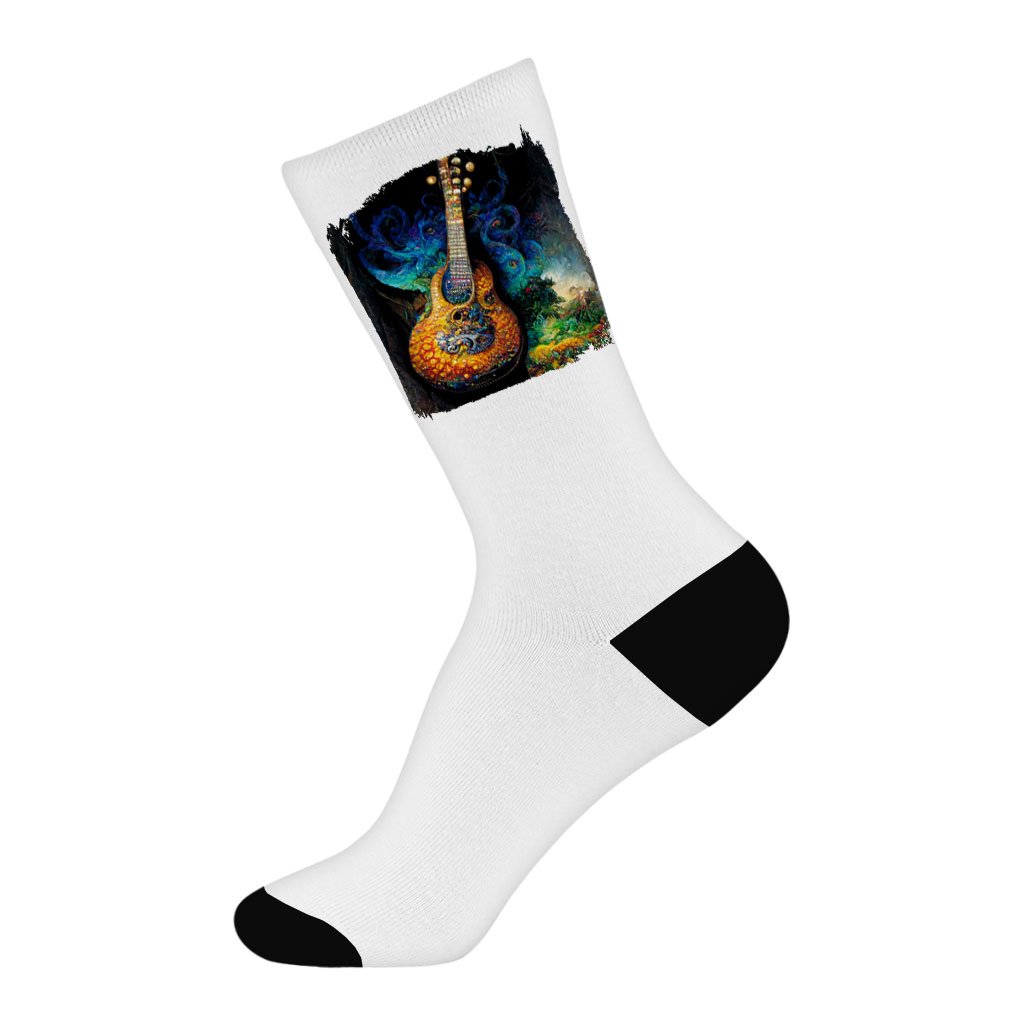 Colorful Nature Guitar Socks – Unique Graphic Novelty Socks | Shopamericaio